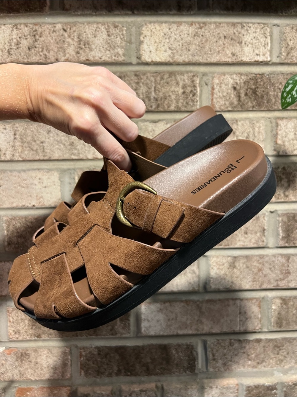No Boundaries Faux Suede Fisherman Clogs
